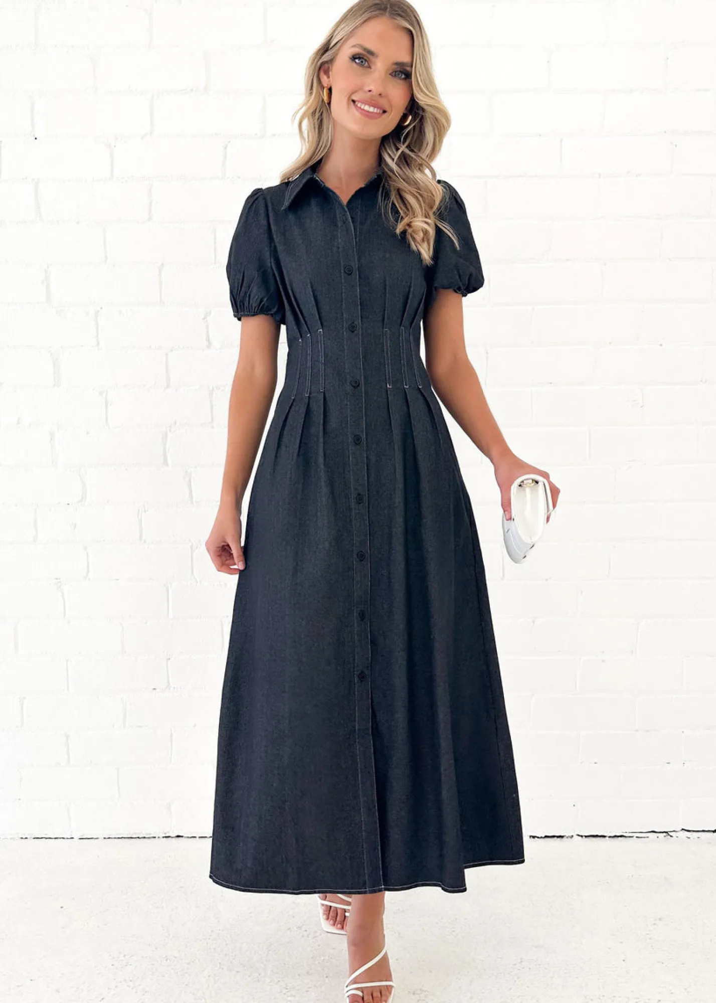 Women Gingham & Heels Midi>Magy Stretch Midi Dress