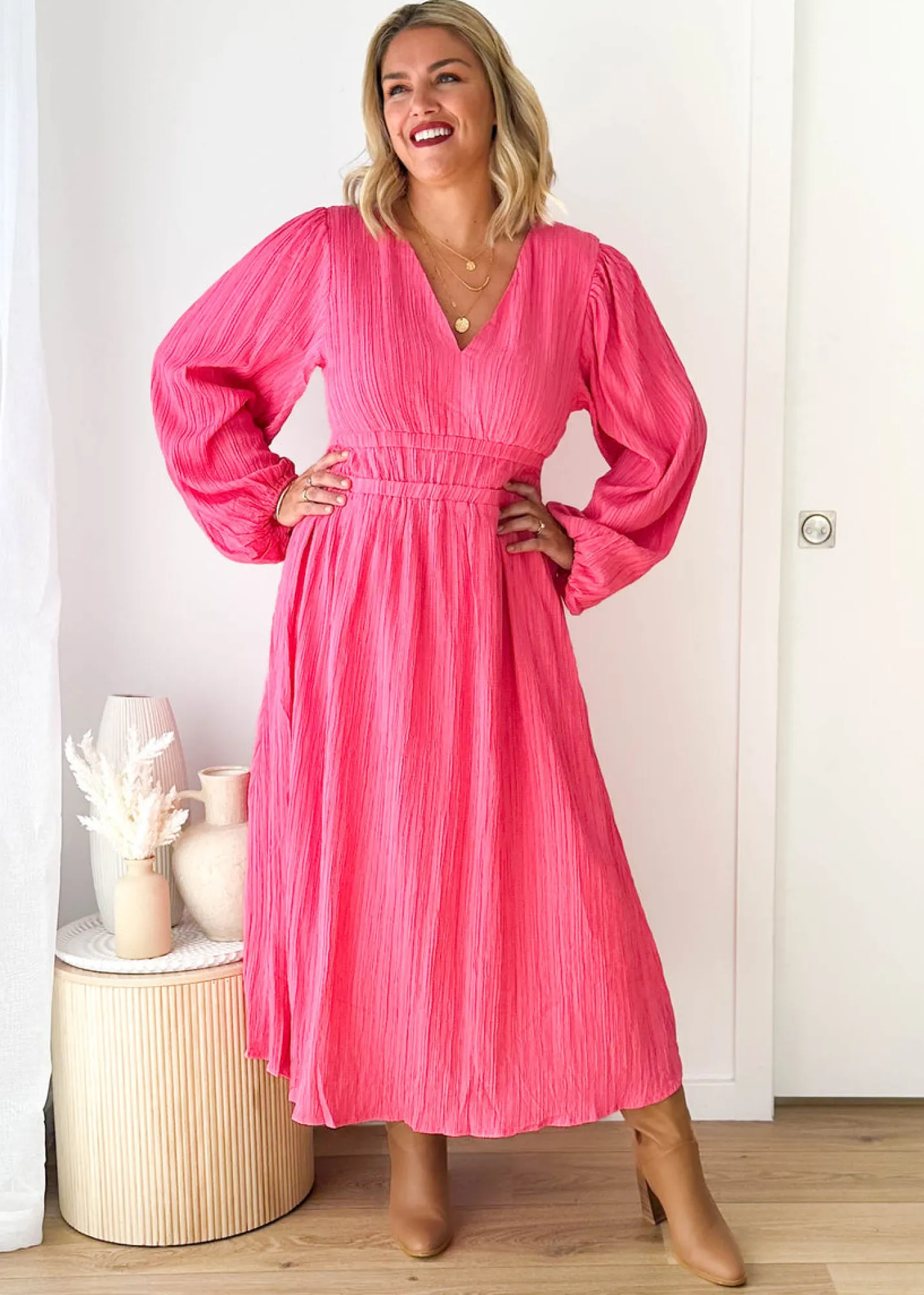Women Gingham & Heels Maxi>Mailia Maxi Dress