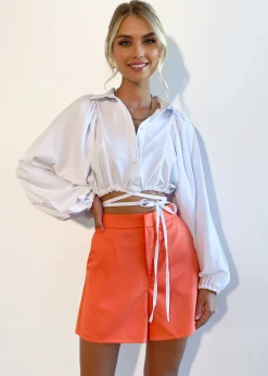Women Gingham & Heels Crops>Matildi Cropped Blouse