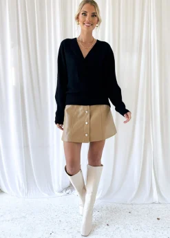 Women Gingham & Heels Sweaters>Mesha Crossover Sweater
