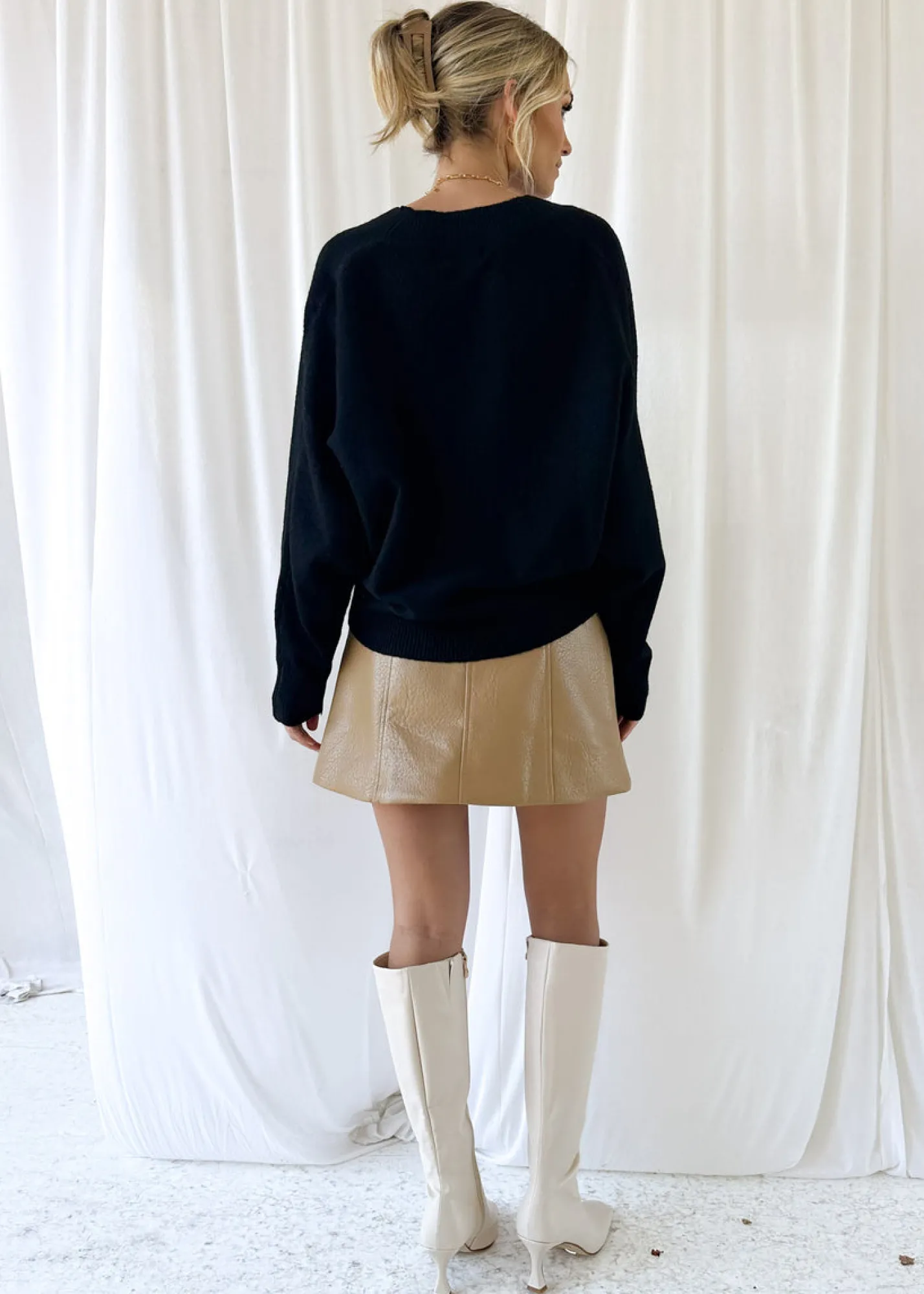 Women Gingham & Heels Sweaters>Mesha Crossover Sweater