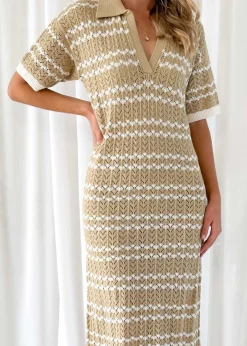 Women Gingham & Heels Knit Dresses><noscript><img width=
