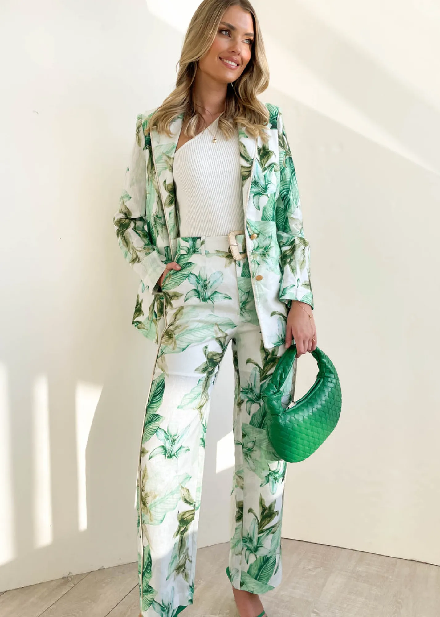 Women Gingham & Heels Pants>Monet Linen Pants