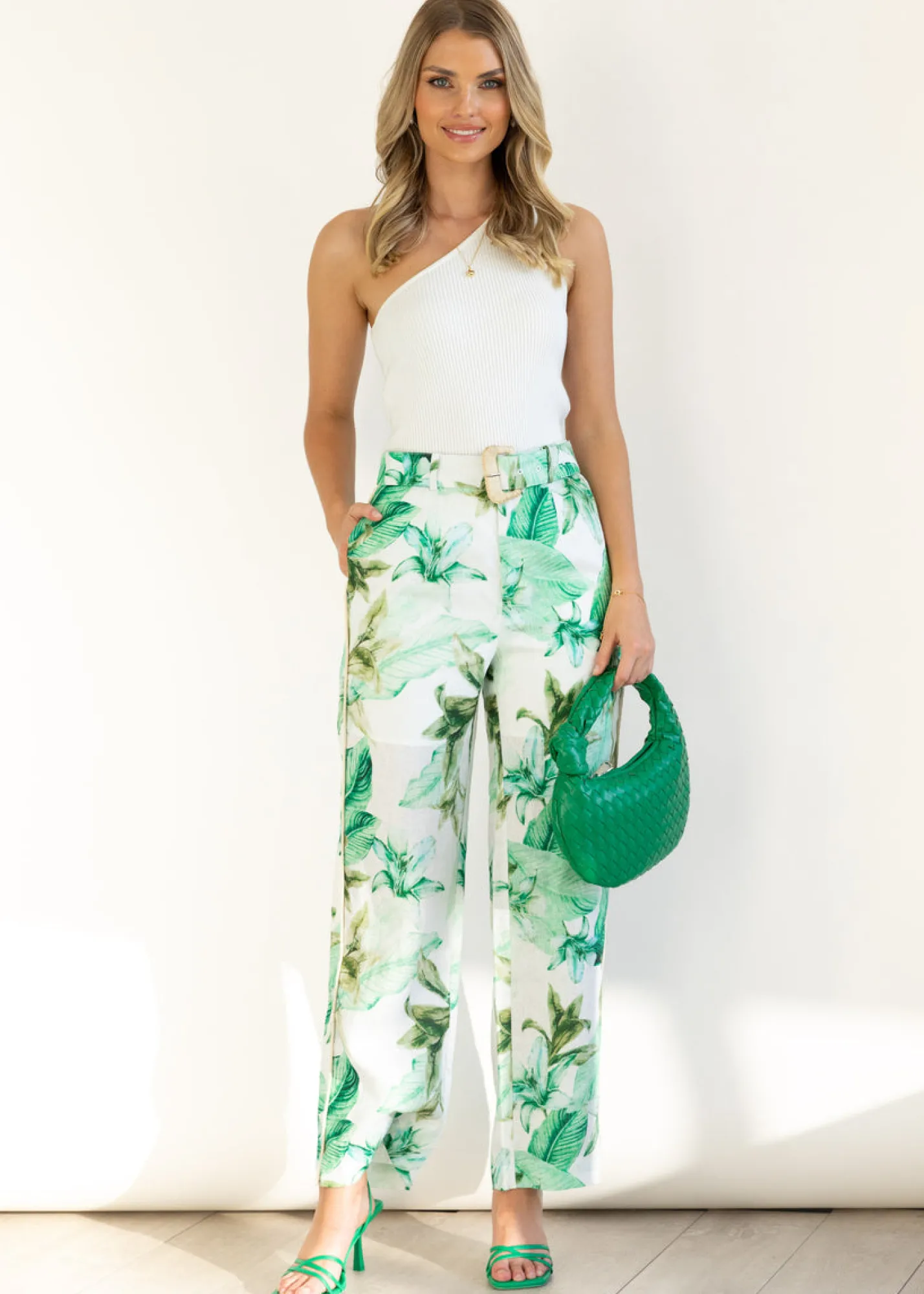 Women Gingham & Heels Pants>Monet Linen Pants