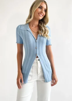 Women Gingham & Heels Knit Tops><noscript><img width=