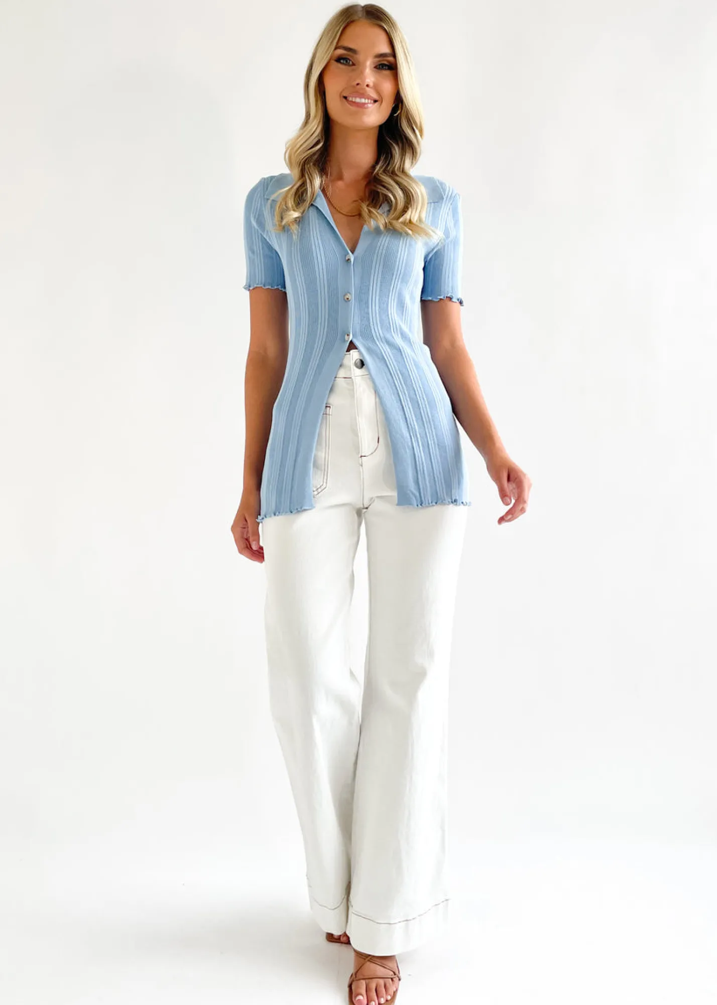 Women Gingham & Heels Basic Tops>Morrison Knit Top