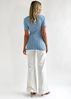 Women Gingham & Heels Basic Tops><noscript><img width=