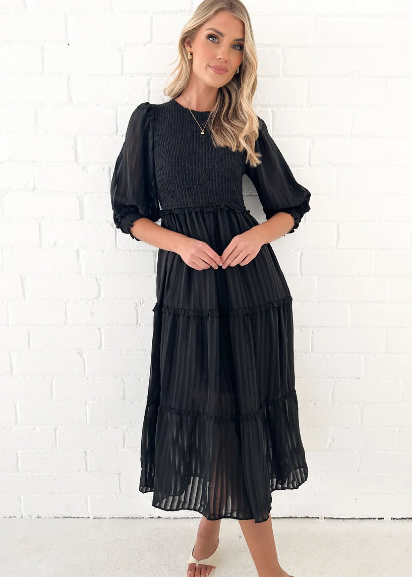 Women Gingham & Heels Midi>Mossy Midi Dress