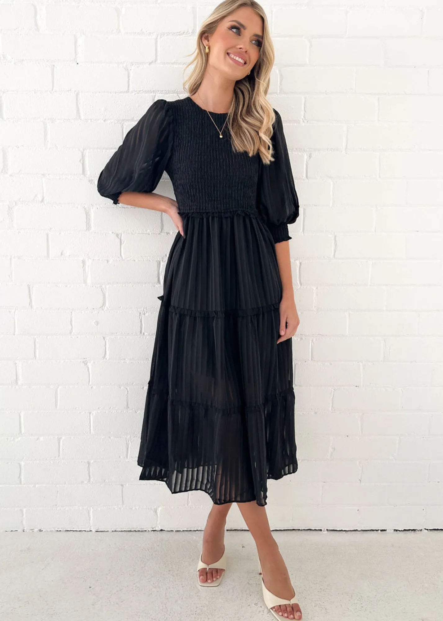 Women Gingham & Heels Midi>Mossy Midi Dress