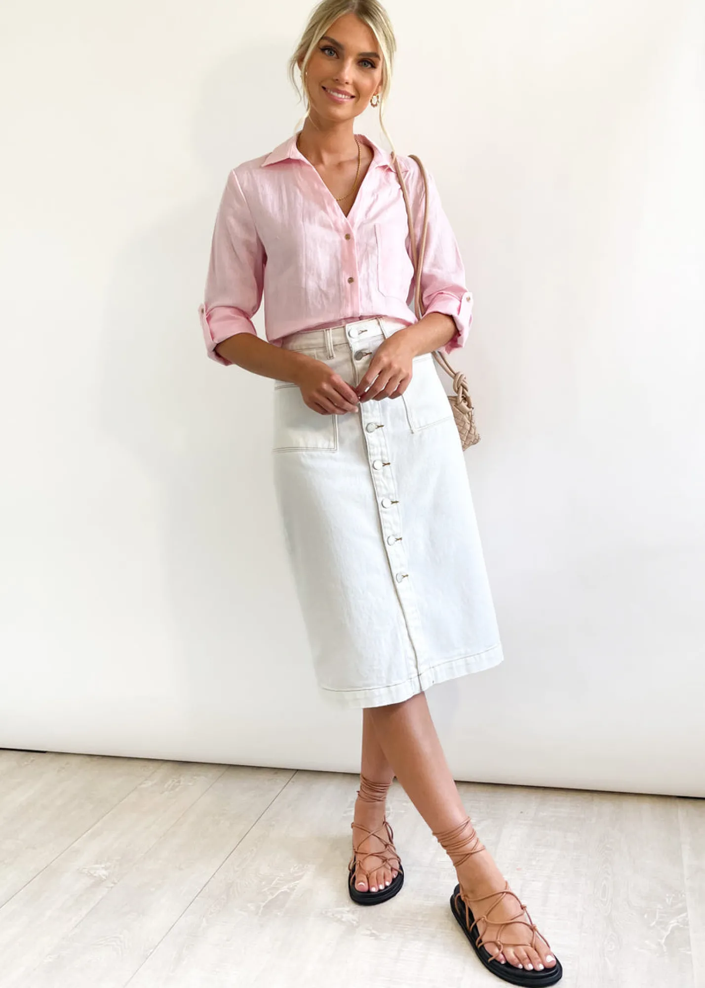 Women Gingham & Heels Shirts>Muscari Linen Shirt