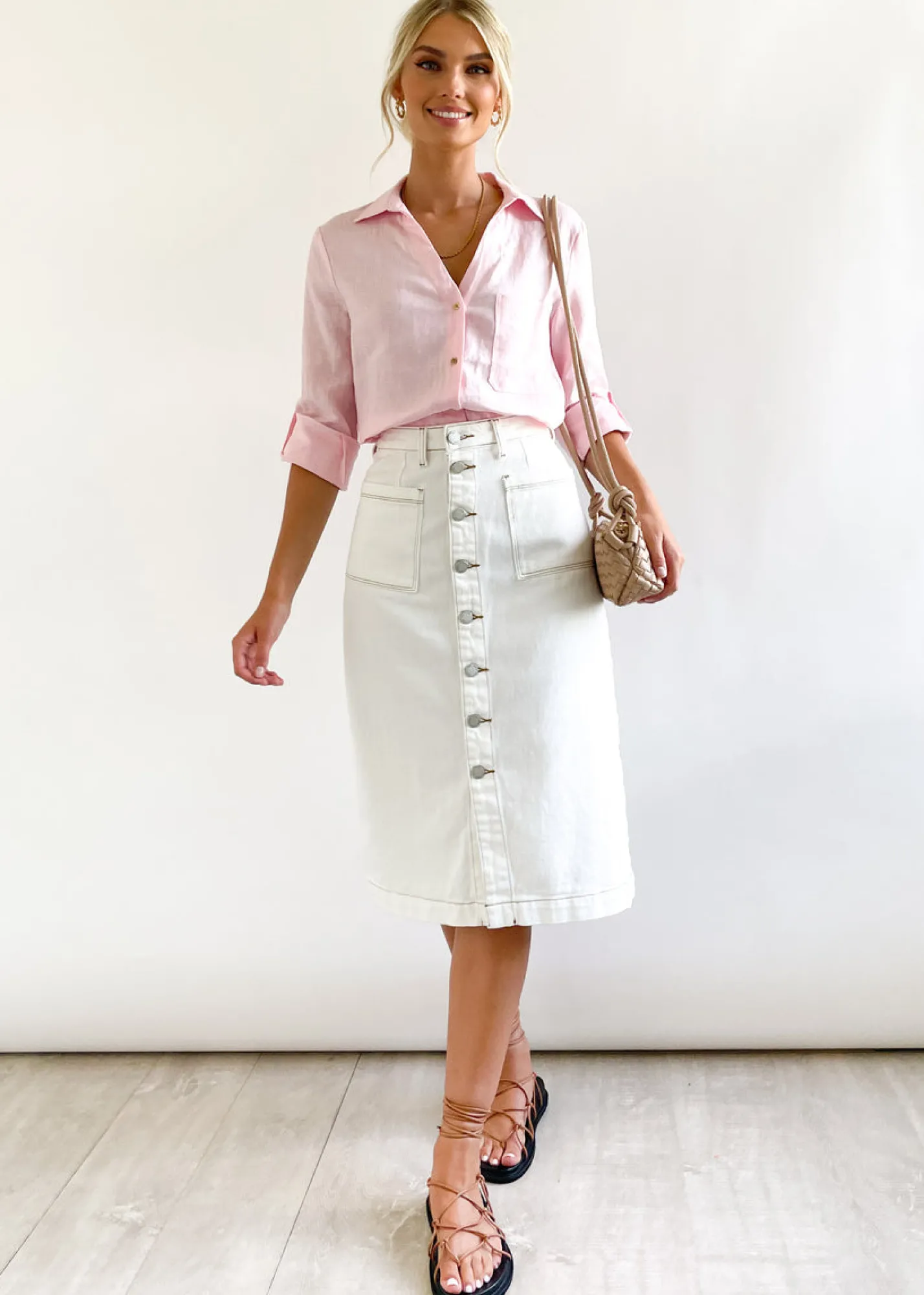 Women Gingham & Heels Shirts>Muscari Linen Shirt