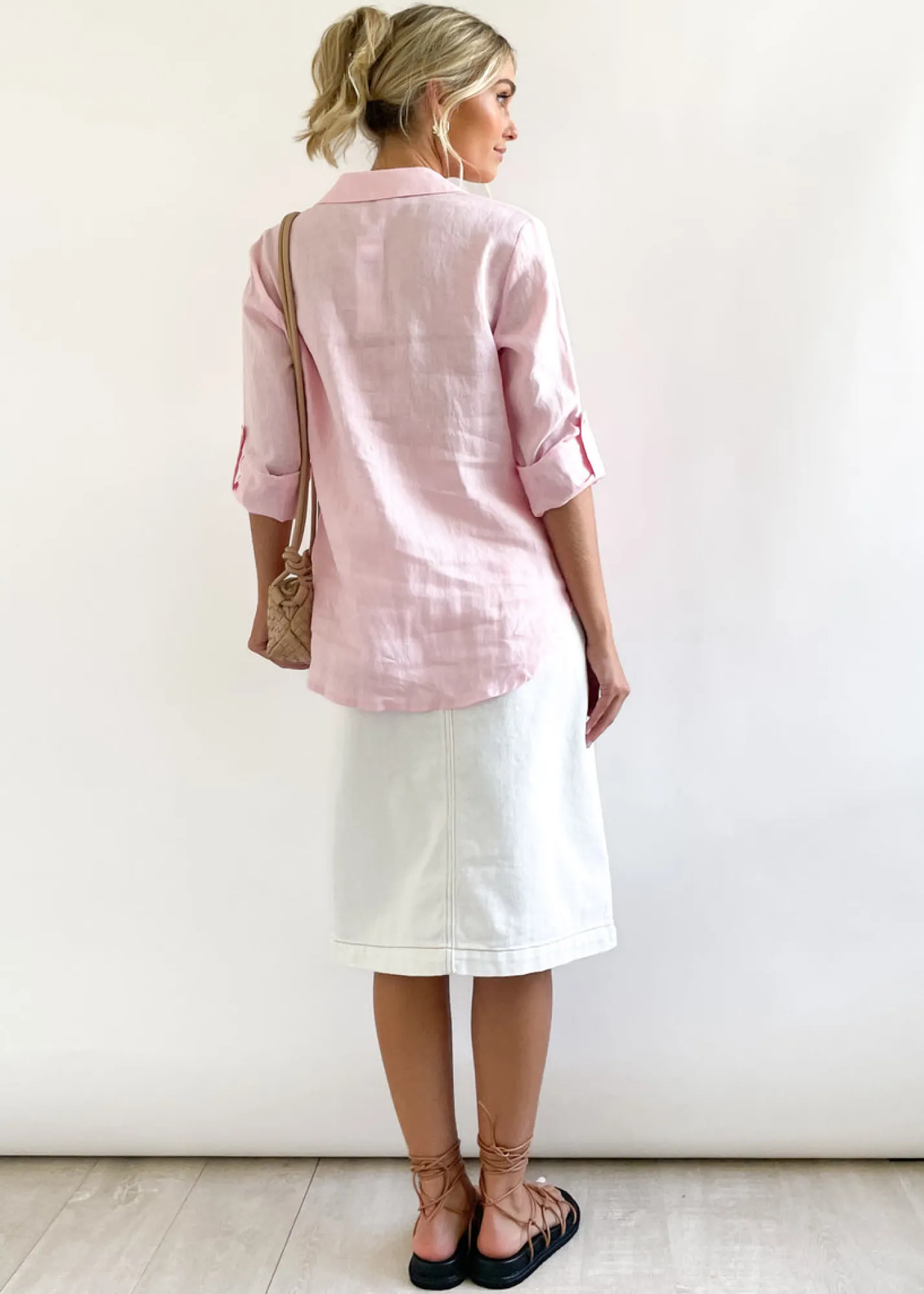 Women Gingham & Heels Shirts>Muscari Linen Shirt