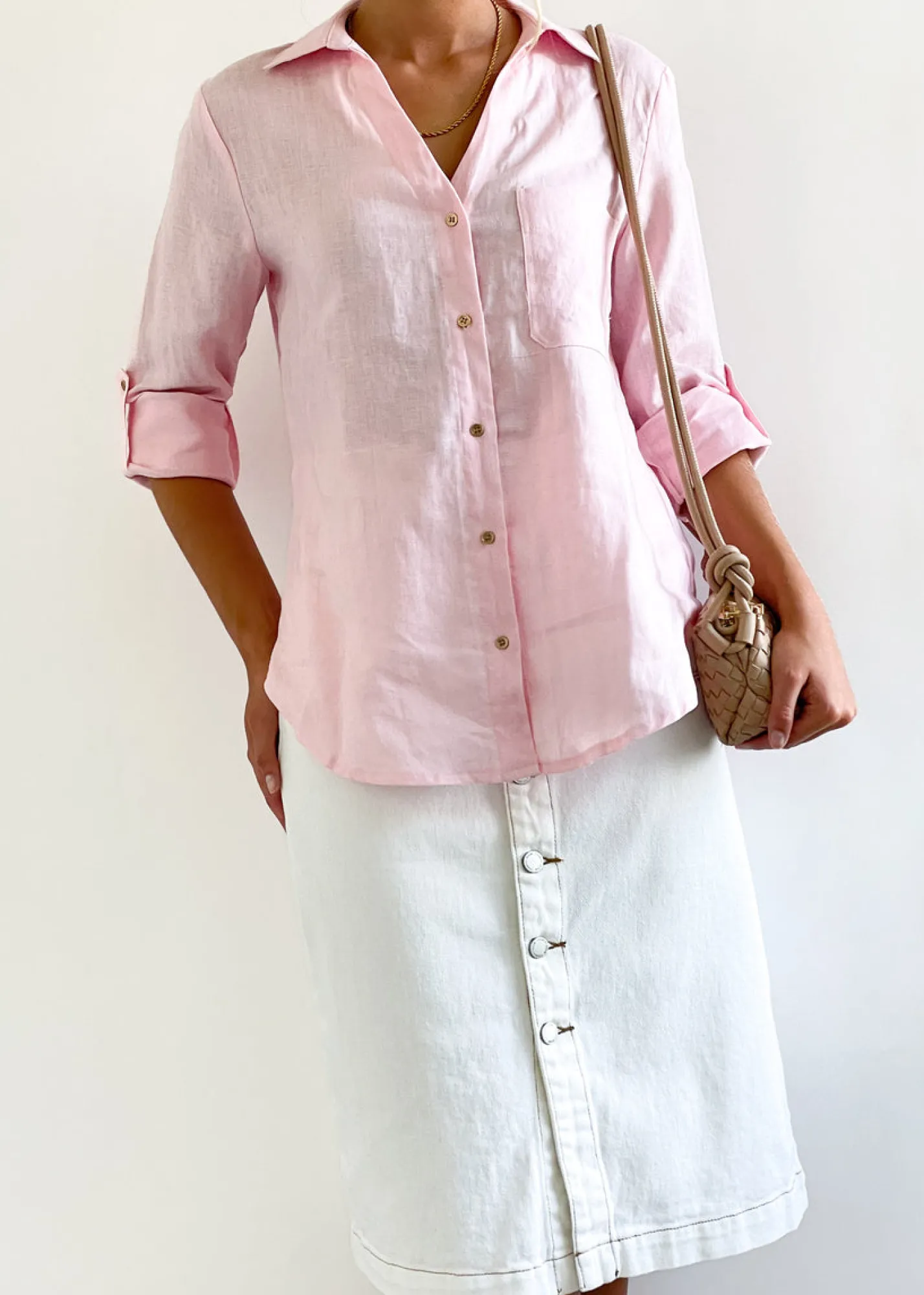 Women Gingham & Heels Shirts>Muscari Linen Shirt