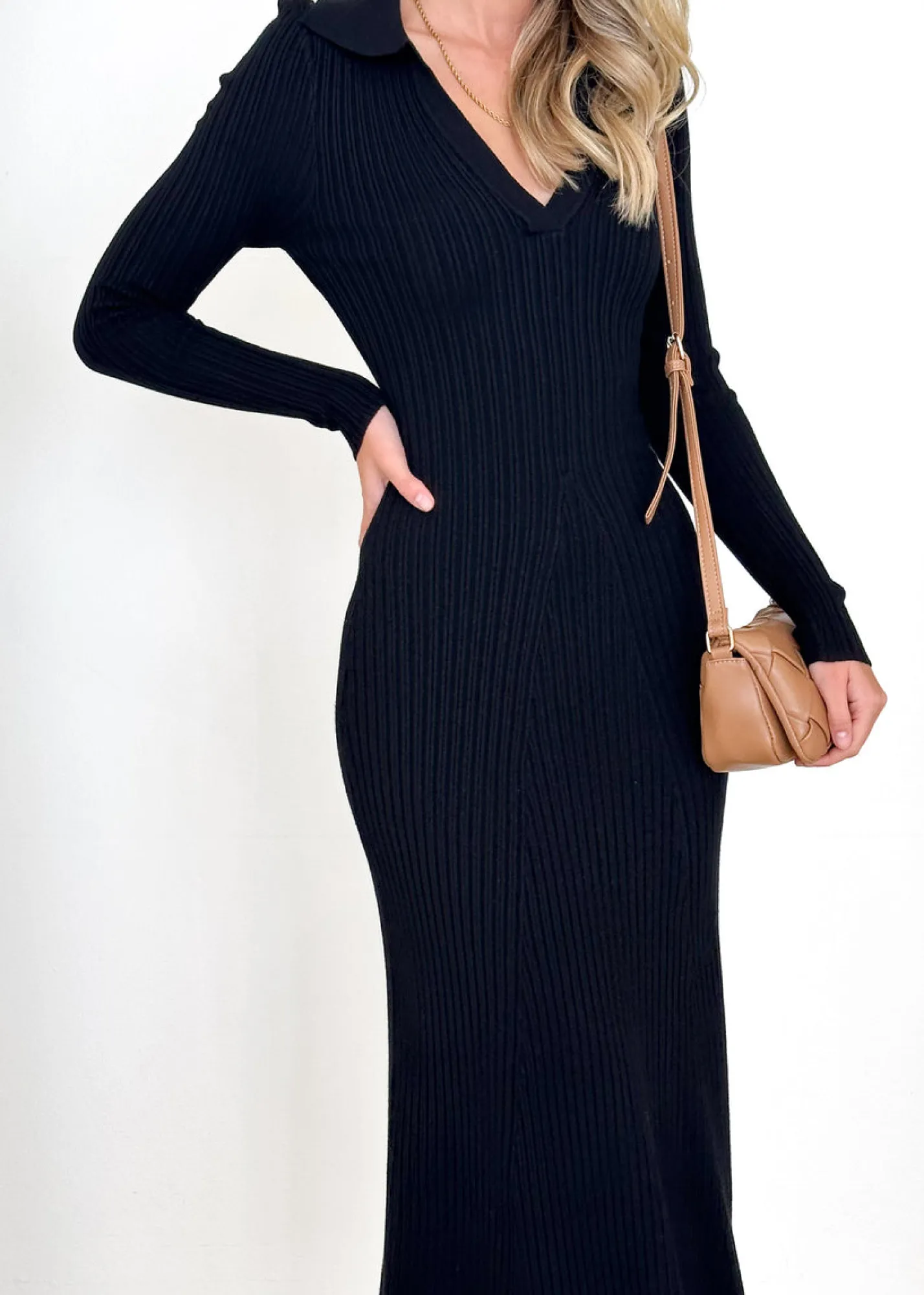 Women Gingham & Heels Knit Dresses>Nathaley Knit Midi Dress