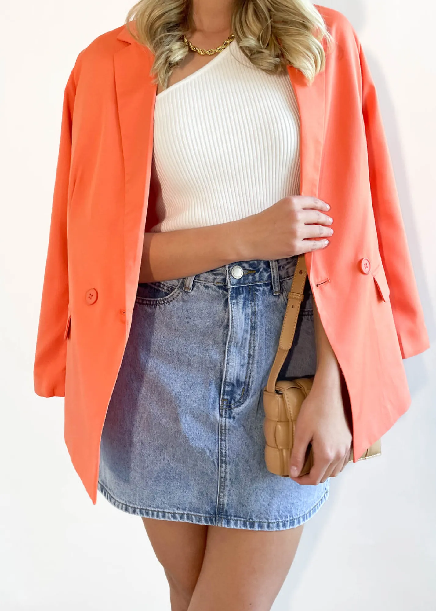 Women Gingham & Heels Skirts>Naura Denim Skirt