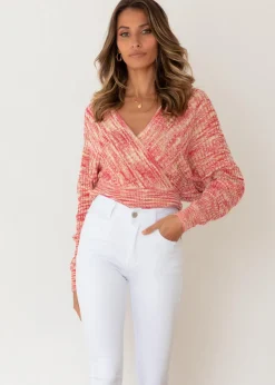 Women Gingham & Heels Knit Tops><noscript><img width=