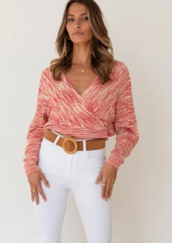 Women Gingham & Heels Knit Tops><noscript><img width=