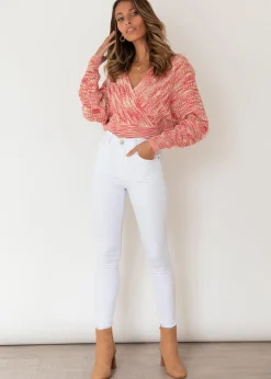 Women Gingham & Heels Knit Tops><noscript><img width=