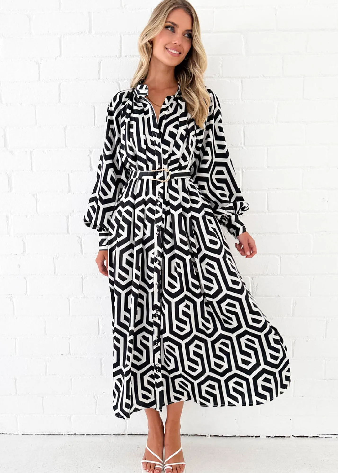 Women Gingham & Heels Midi>Nour Midi Dress