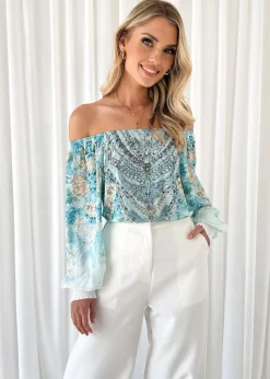 Women Gingham & Heels Off The Shoulder>Ohana Off Shoulder Blouse