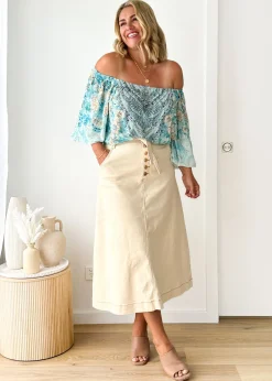 Women Gingham & Heels Off The Shoulder>Ohana Off Shoulder Blouse