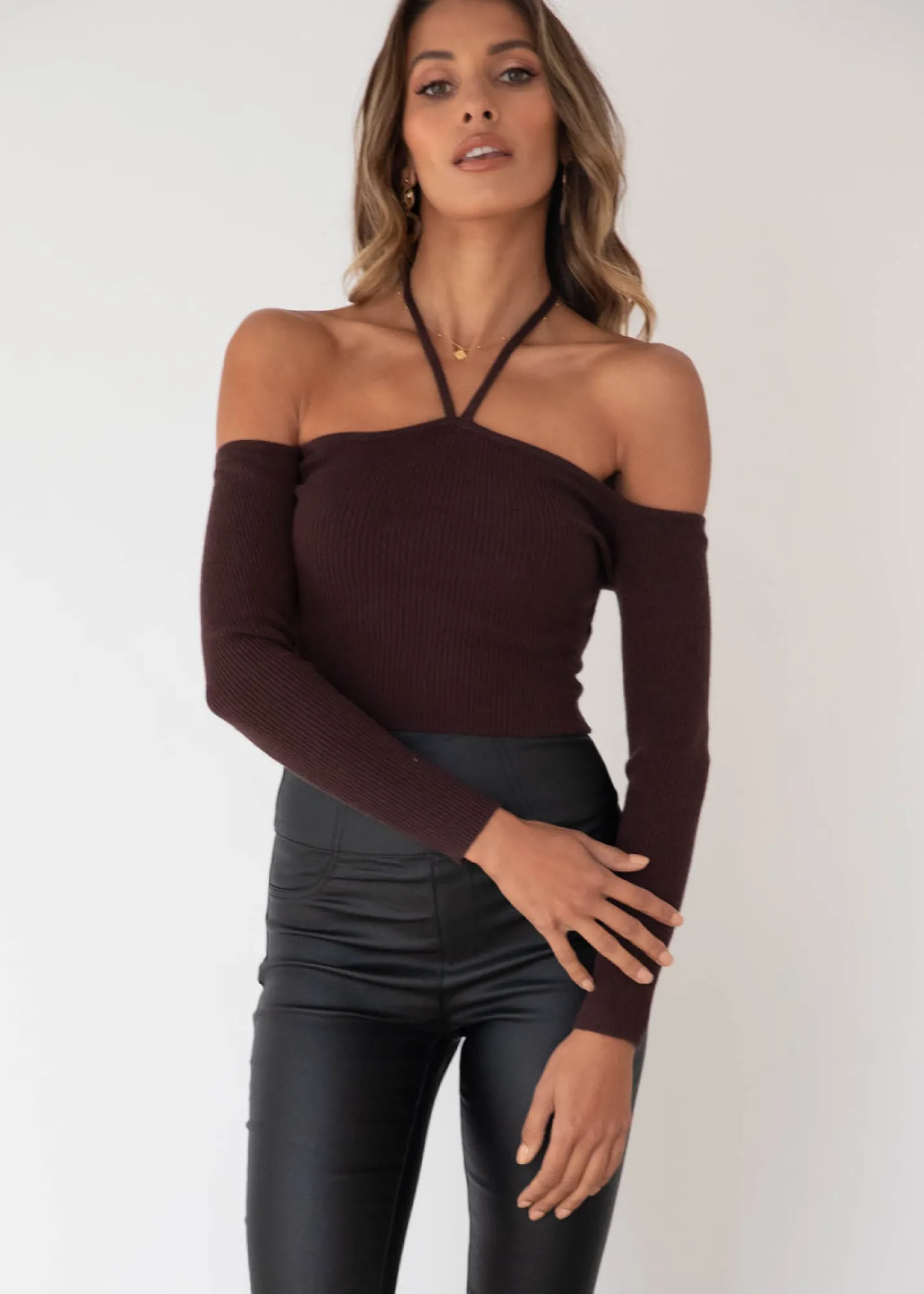 Women Gingham & Heels Knit Tops>Open Hearts Knit Top
