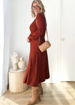 Women Gingham & Heels Knit Dresses><noscript><img width=