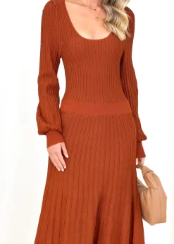 Women Gingham & Heels Knit Dresses><noscript><img width=