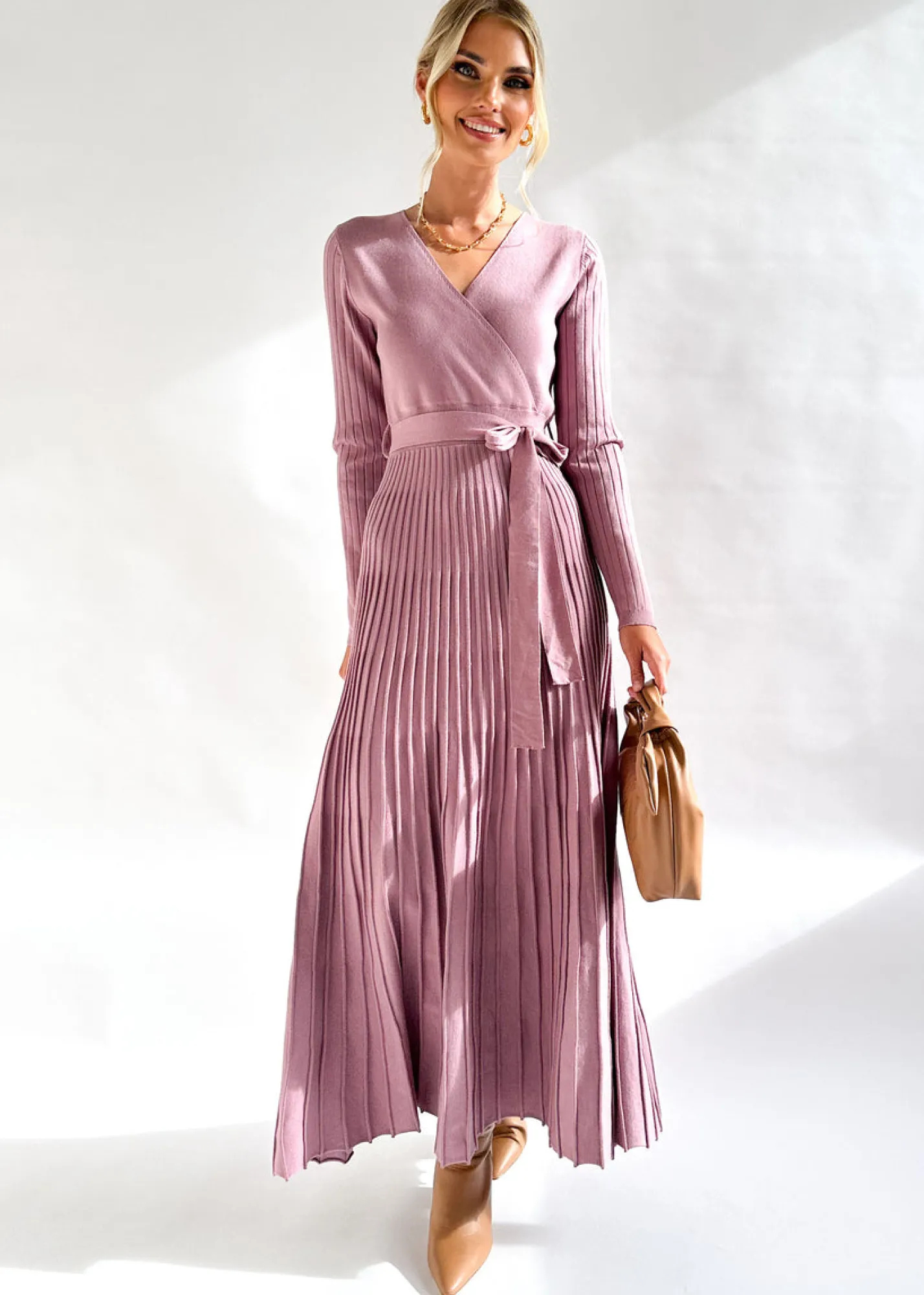 Women Gingham & Heels Knit Dresses>Ottile Knit Midi Dress