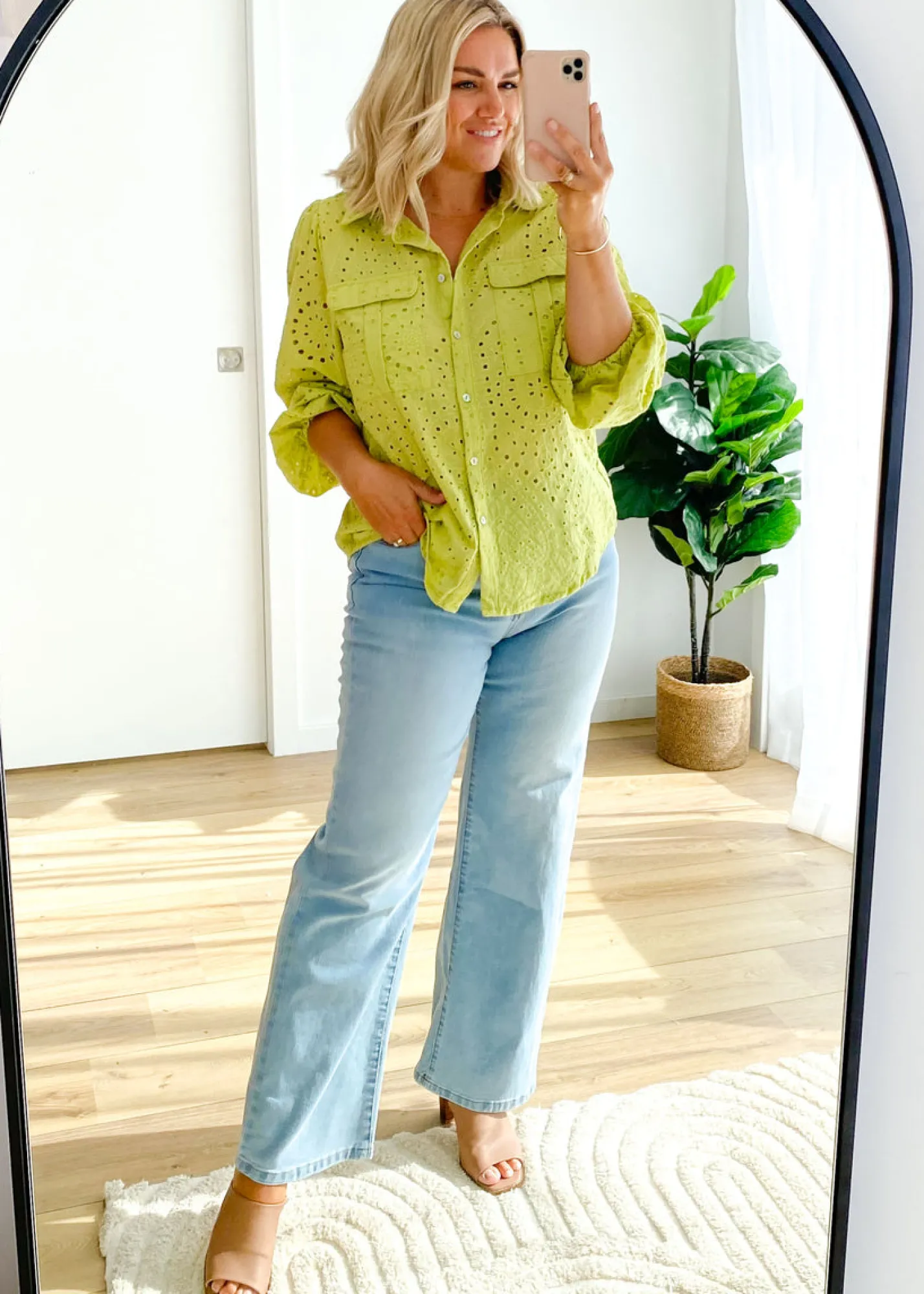 Women Gingham & Heels Blouses>Pamela Anglaise Blouse
