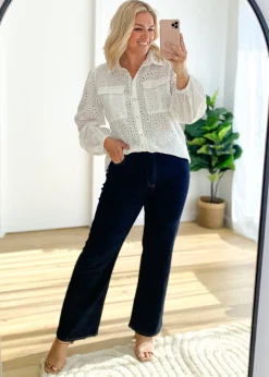Women Gingham & Heels Blouses><noscript><img width=