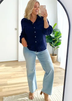 Women Gingham & Heels Blouses><noscript><img width=