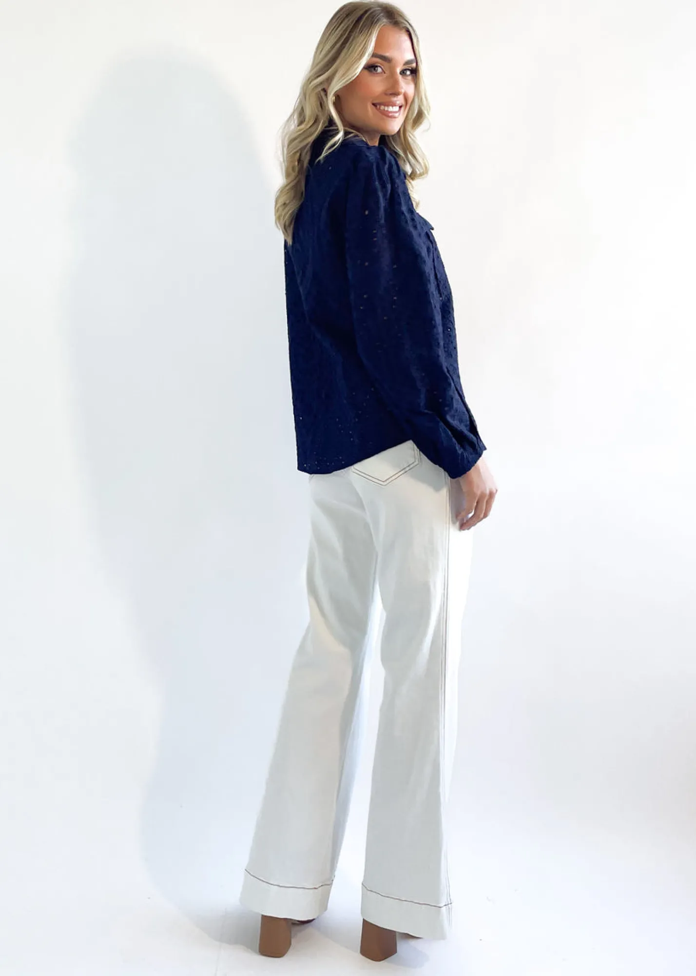 Women Gingham & Heels Blouses>Pamela Anglaise Blouse