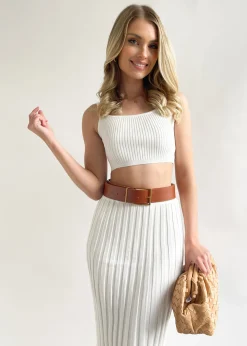 Women Gingham & Heels Sets>Passia Knit Crop
