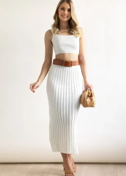Women Gingham & Heels Sets>Passia Knit Crop