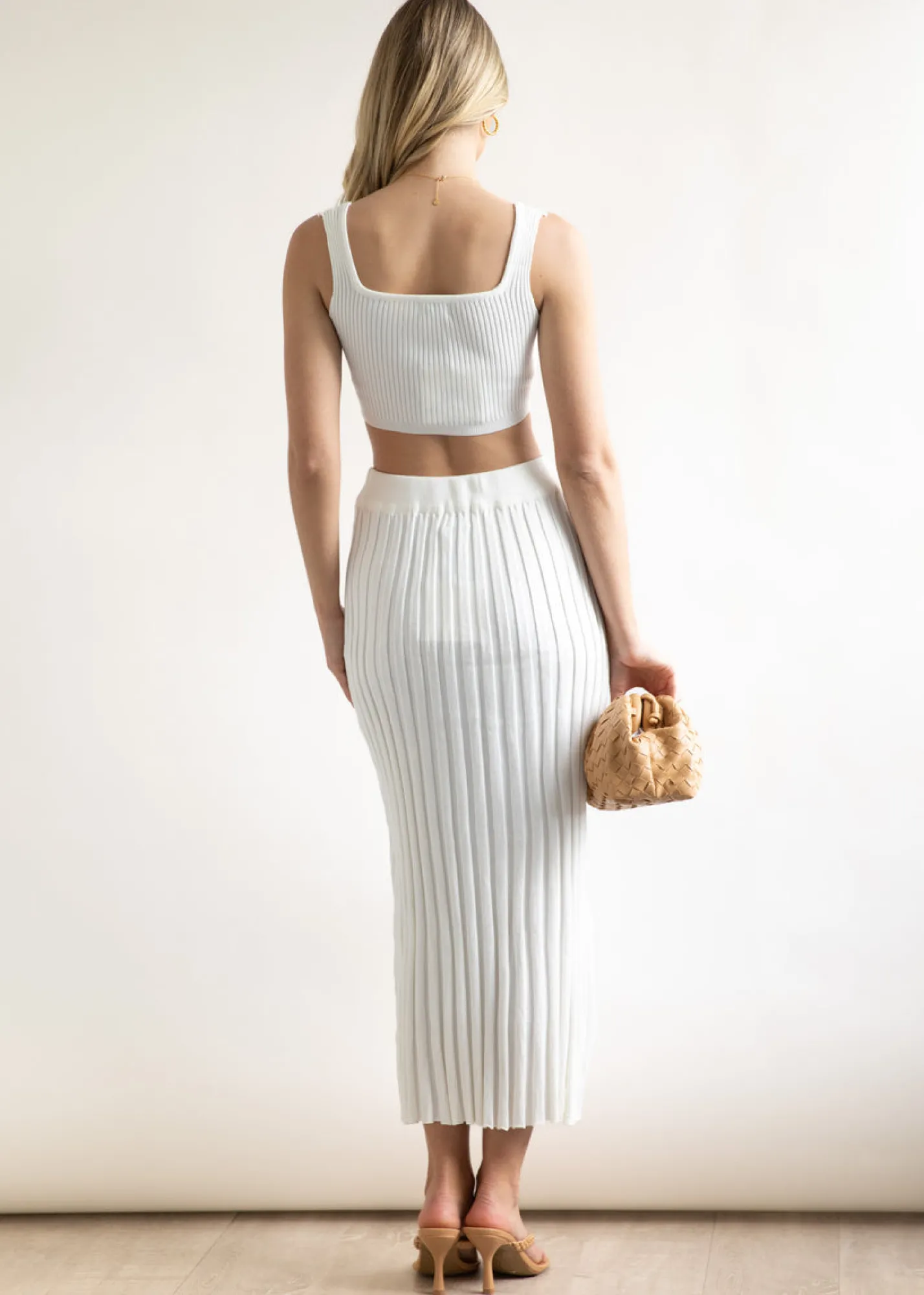 Women Gingham & Heels Sets>Passia Knit Crop