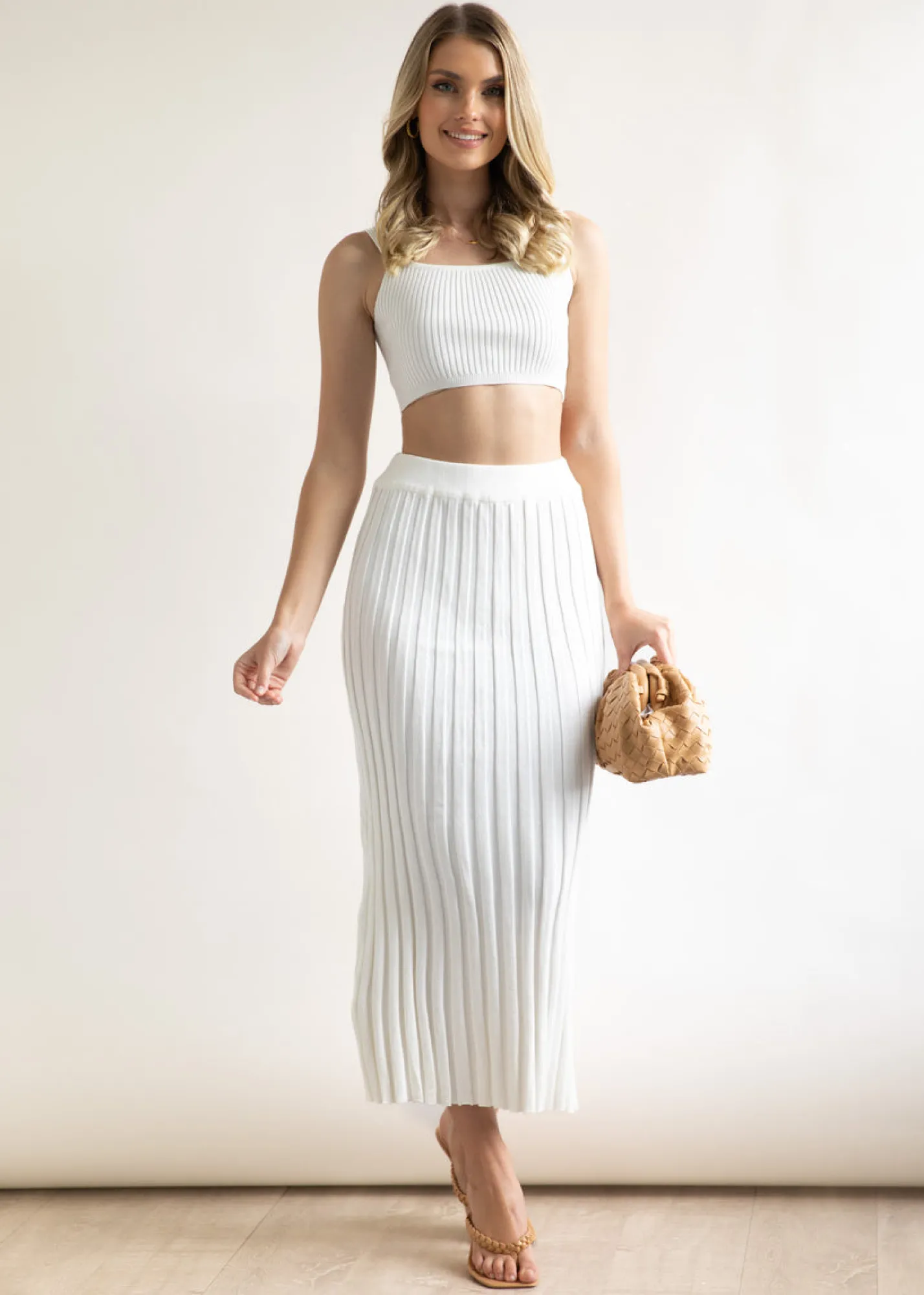 Women Gingham & Heels Crops>Passia Knit Crop