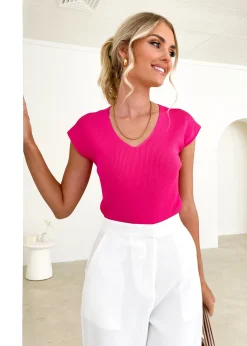 Women Gingham & Heels Basic Tops>Paterson Knit Top