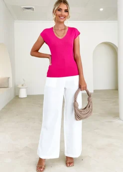 Women Gingham & Heels Basic Tops><noscript><img width=