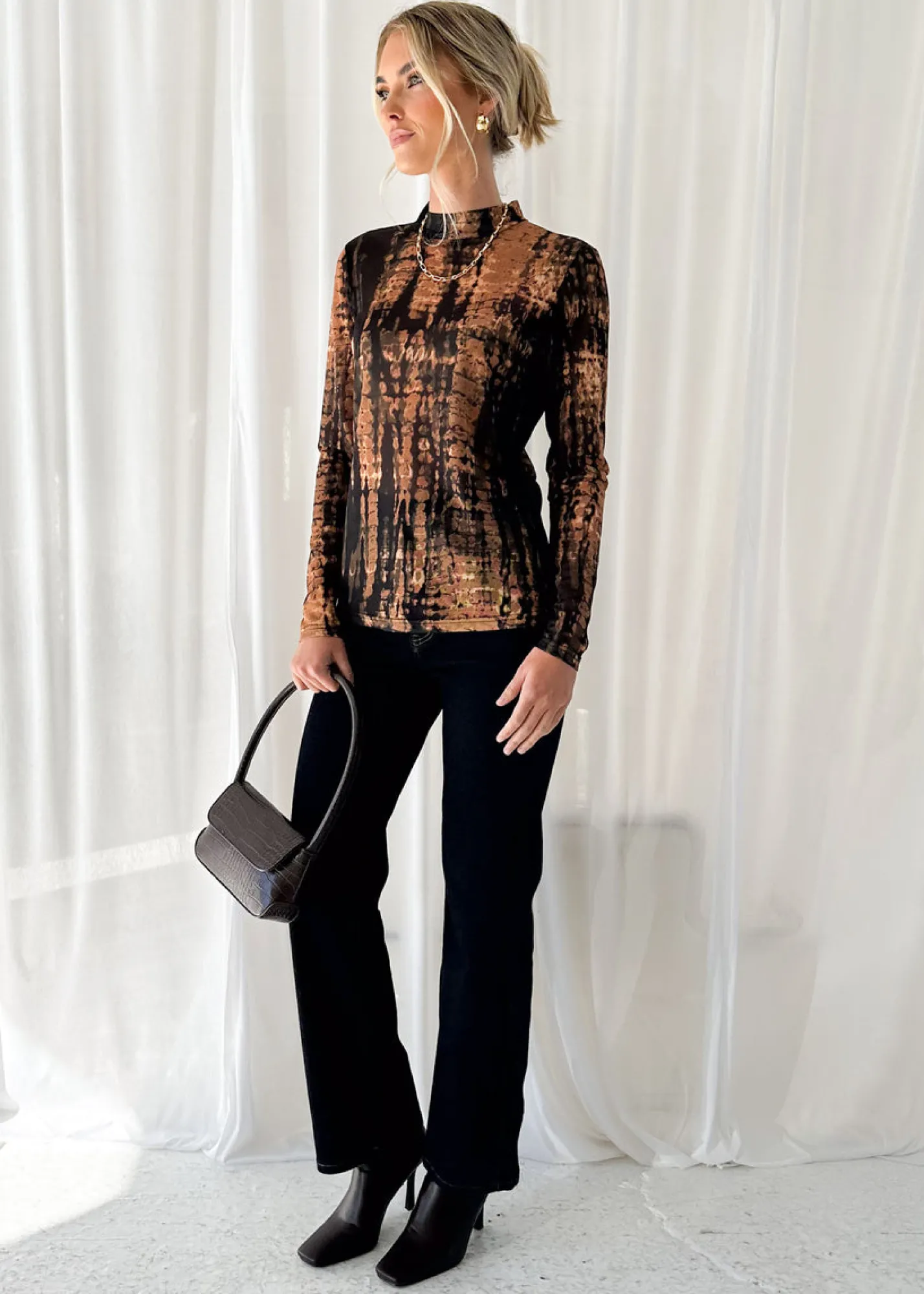 Women Gingham & Heels Basic Tops>Payden Top
