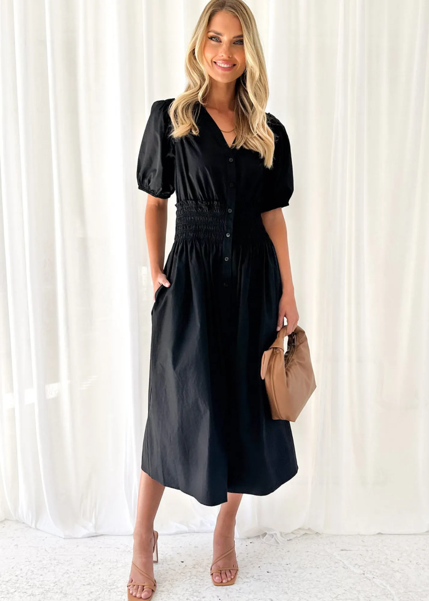 Women Gingham & Heels Midi>Pressy Midi Dress