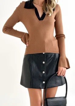Women Gingham & Heels Knit Tops><noscript><img width=