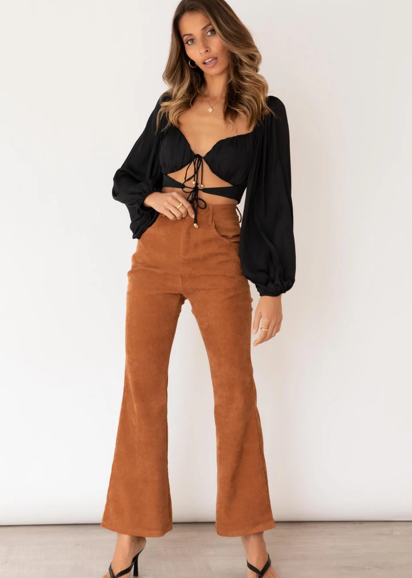 Women Gingham & Heels Crops>Rare Moments Crop