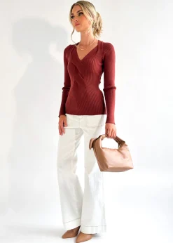 Women Gingham & Heels Knit Tops><noscript><img width=