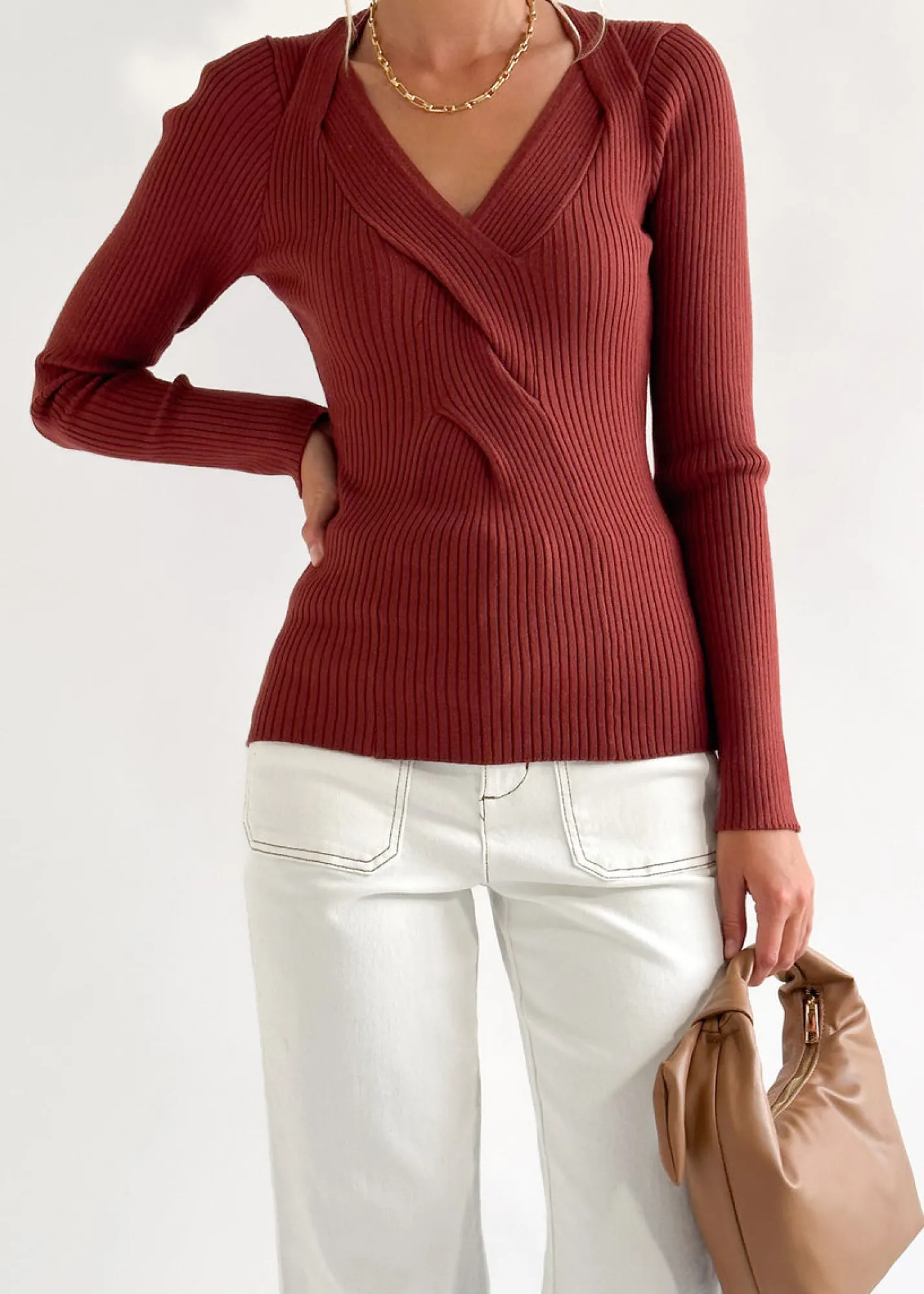 Women Gingham & Heels Knit Tops>Rayana Knit Top
