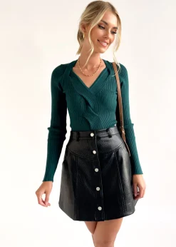 Women Gingham & Heels Knit Tops>Rayana Knit Top