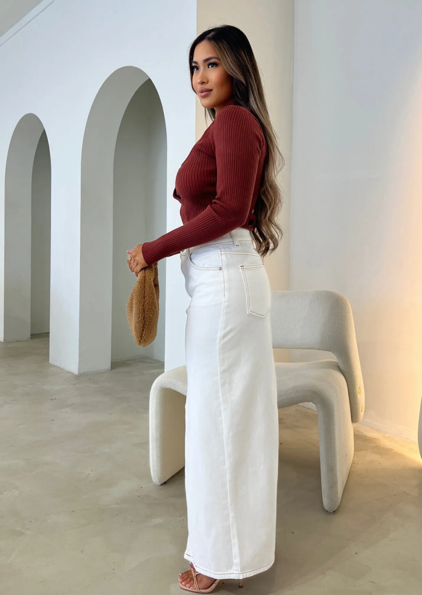 Women Gingham & Heels Basic Tops>Rayana Knit Top