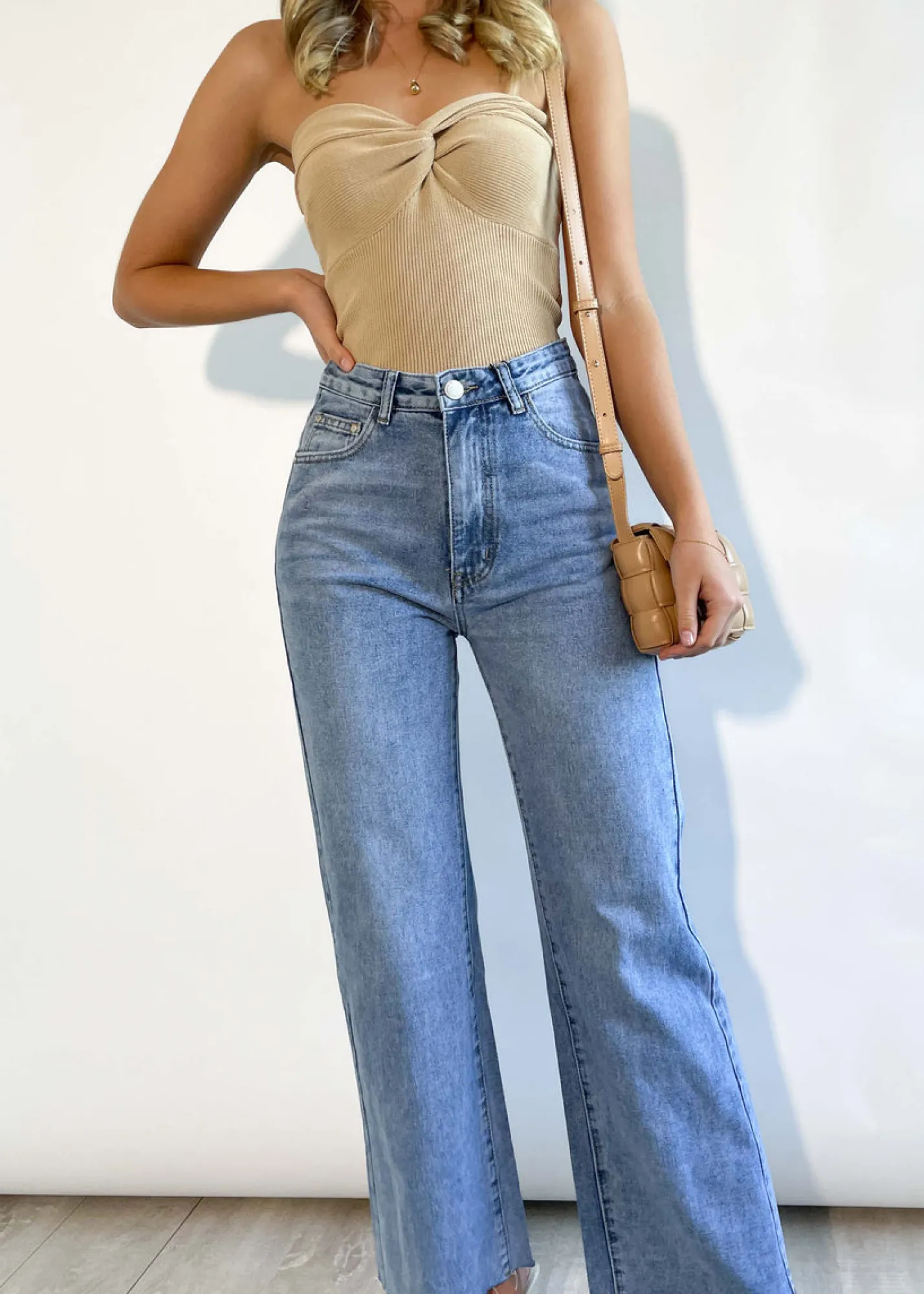 Women Gingham & Heels Jeans>Reagan Wide Leg Jeans