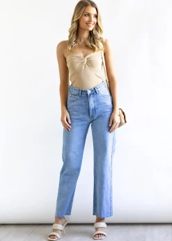 Women Gingham & Heels Jeans><noscript><img width=
