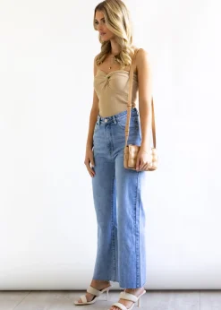 Women Gingham & Heels Jeans><noscript><img width=